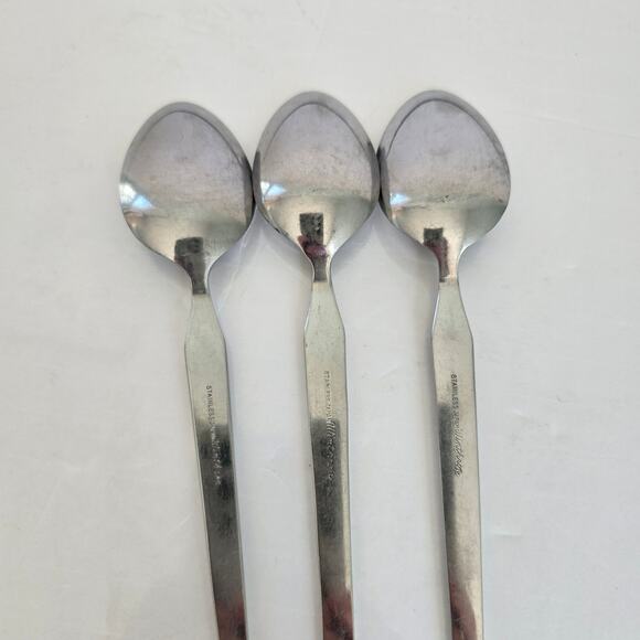 Stanley Roberts Winthrop Soup Spoons Set of 3 WM Dalton Japan Stainless Steel - Picture 7 of 10